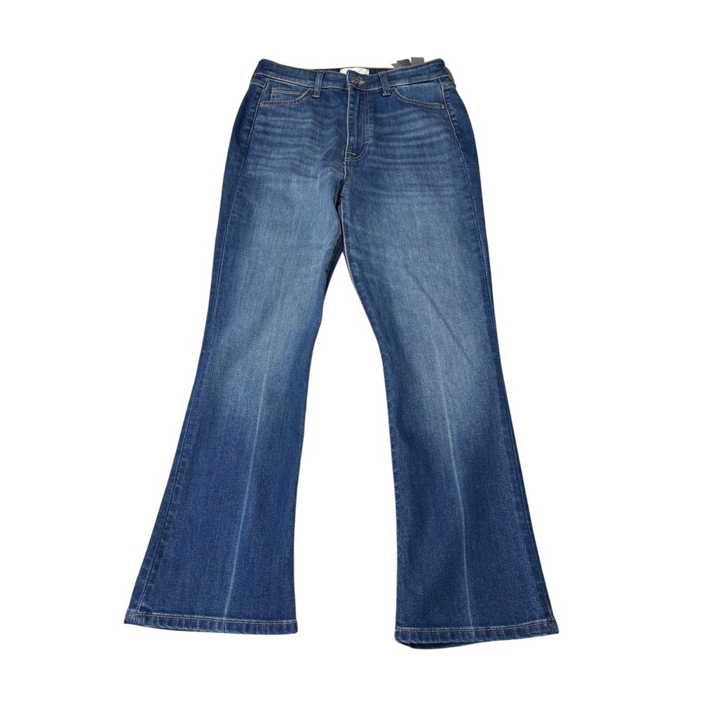 7 For All Mankind Ultra High Rise Skinny Kick Jeans Garden Party Blue Size 27X26
